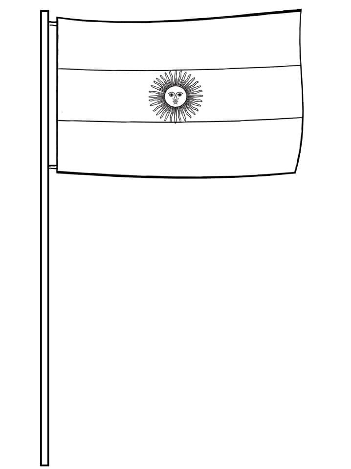 Desenhos de Bandeira da Argentina 9 para colorir