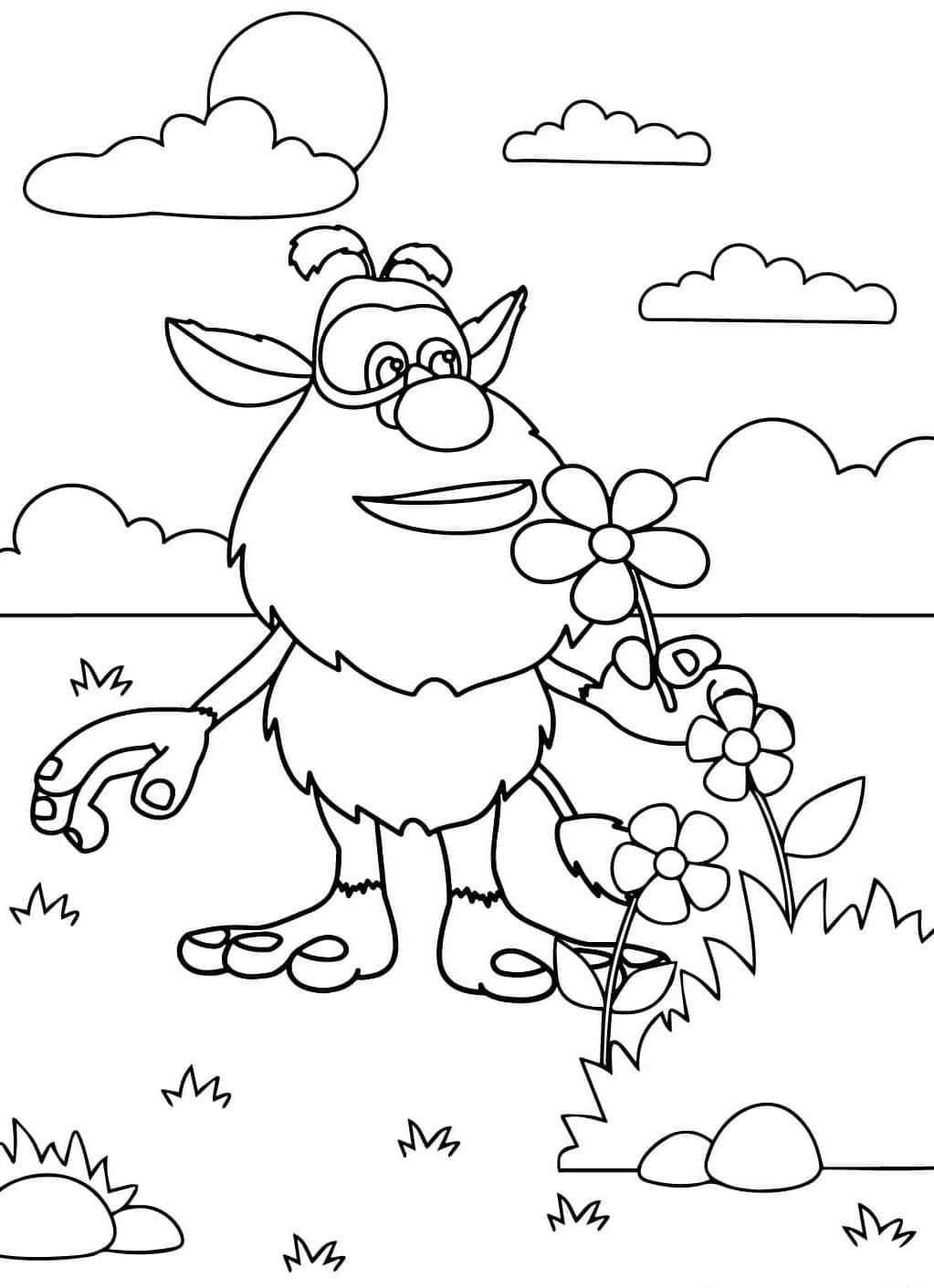 Desenhos de Booba básico para colorir
