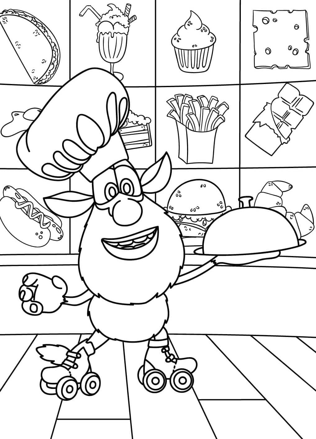 Desenhos de Booba grátis para crianças para colorir