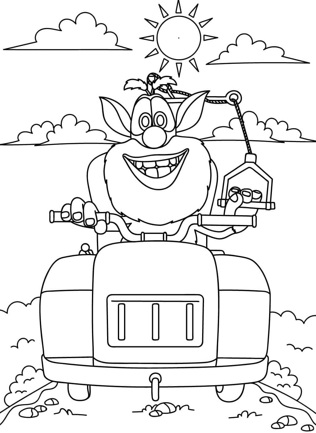 Desenhos de Booba simples para colorir