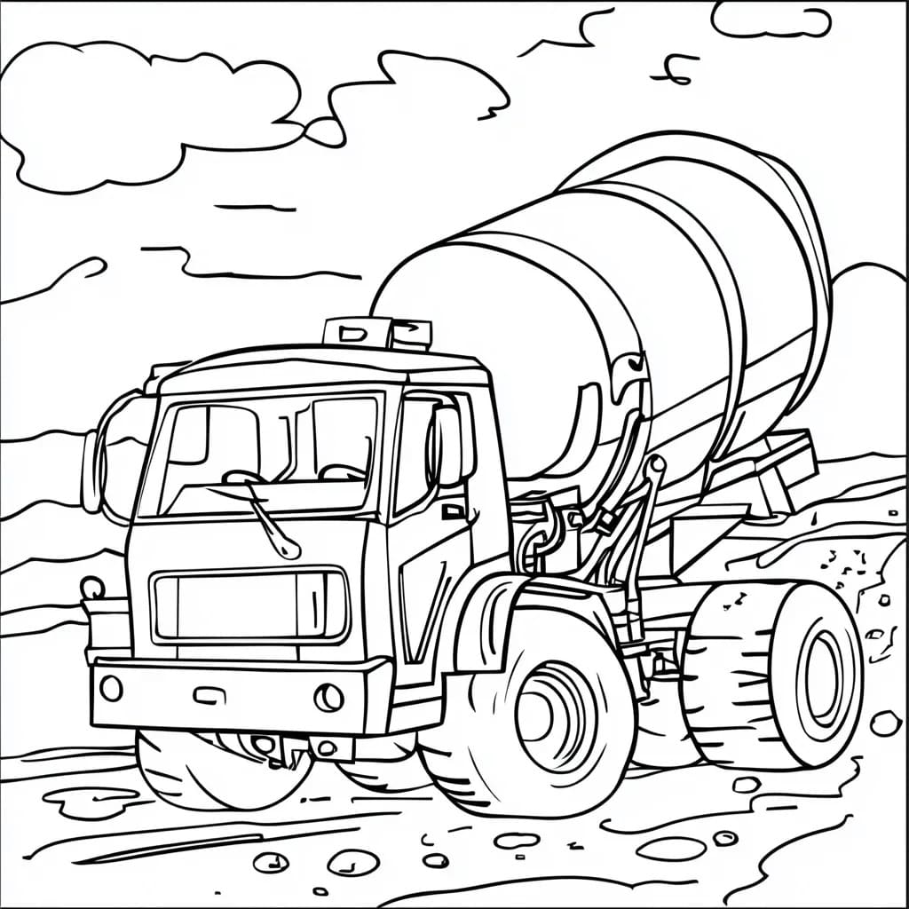 Desenhos de Caminhão impressão para colorir
