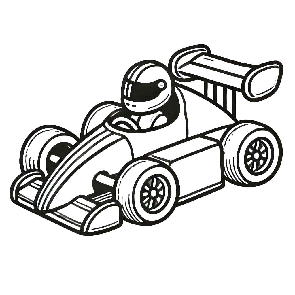 Desenhos de Carro de Corrida 1 para colorir