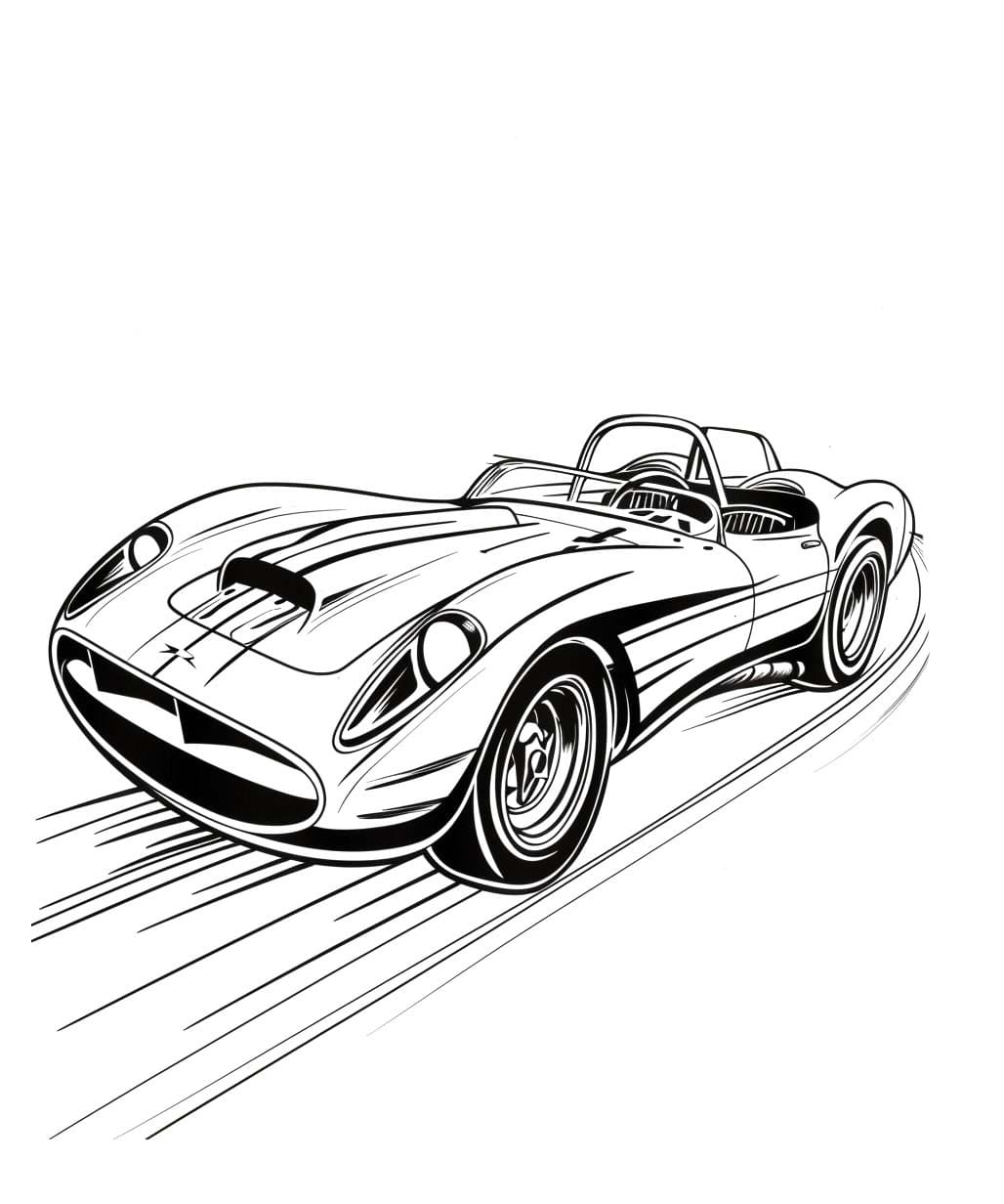 Desenhos de Carro de Corrida 4 para colorir