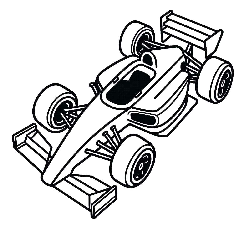 Desenhos de Carro de Corrida gratuita para colorir