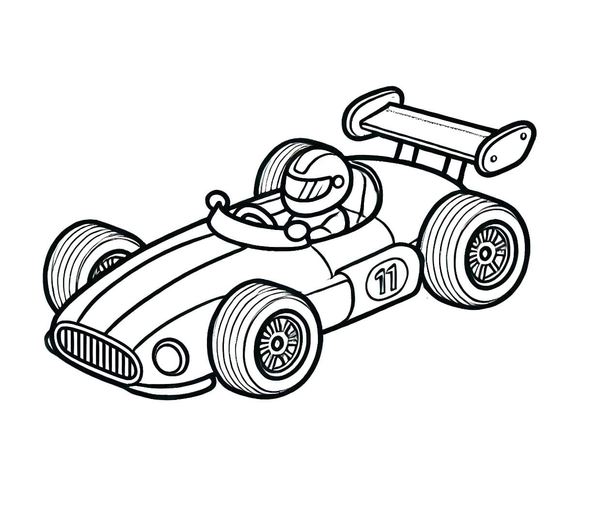 Desenhos de Carro de Corrida impressão para colorir