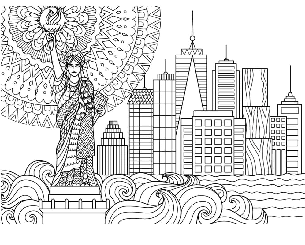 Desenhos de Cidades grátis para crianças para colorir