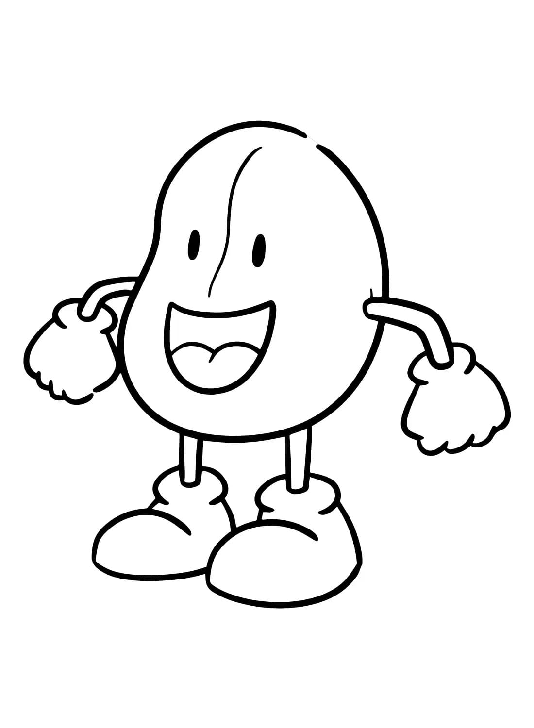 Desenhos de Desenhar Feijão bonitinho para colorir
