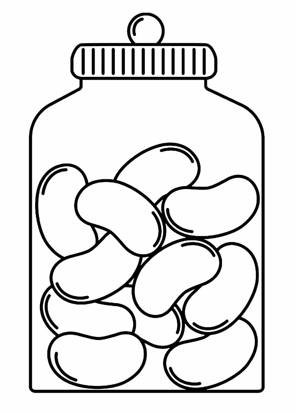 Desenhos de Desenhar Feijão fácil grátis para colorir