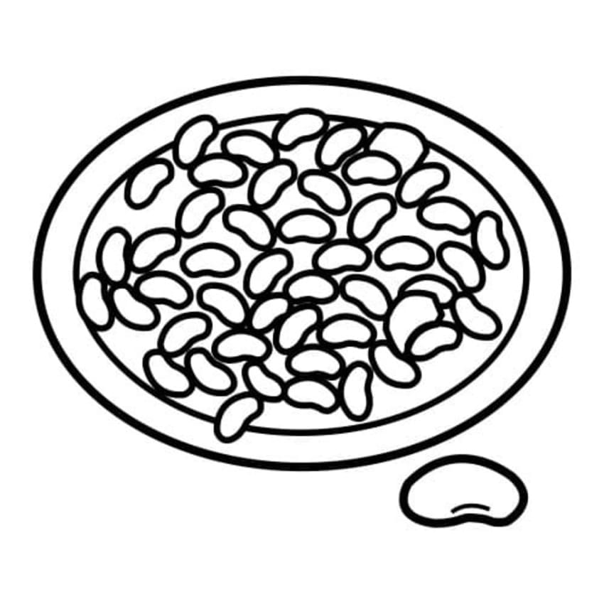 Desenhos de Desenhar Feijão gratuita para colorir
