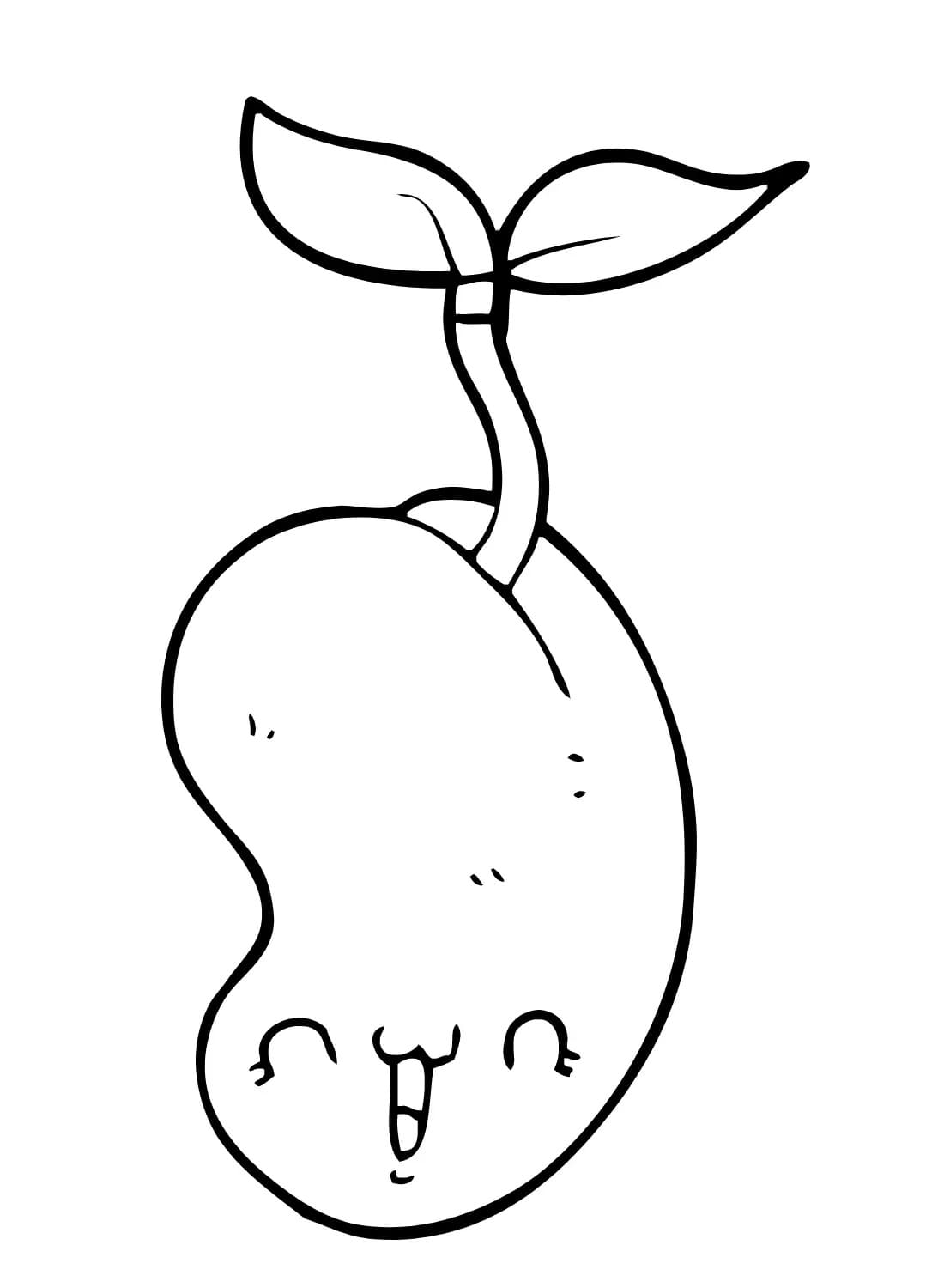 Desenhos de Desenhar Feijão muito bonitinho para colorir