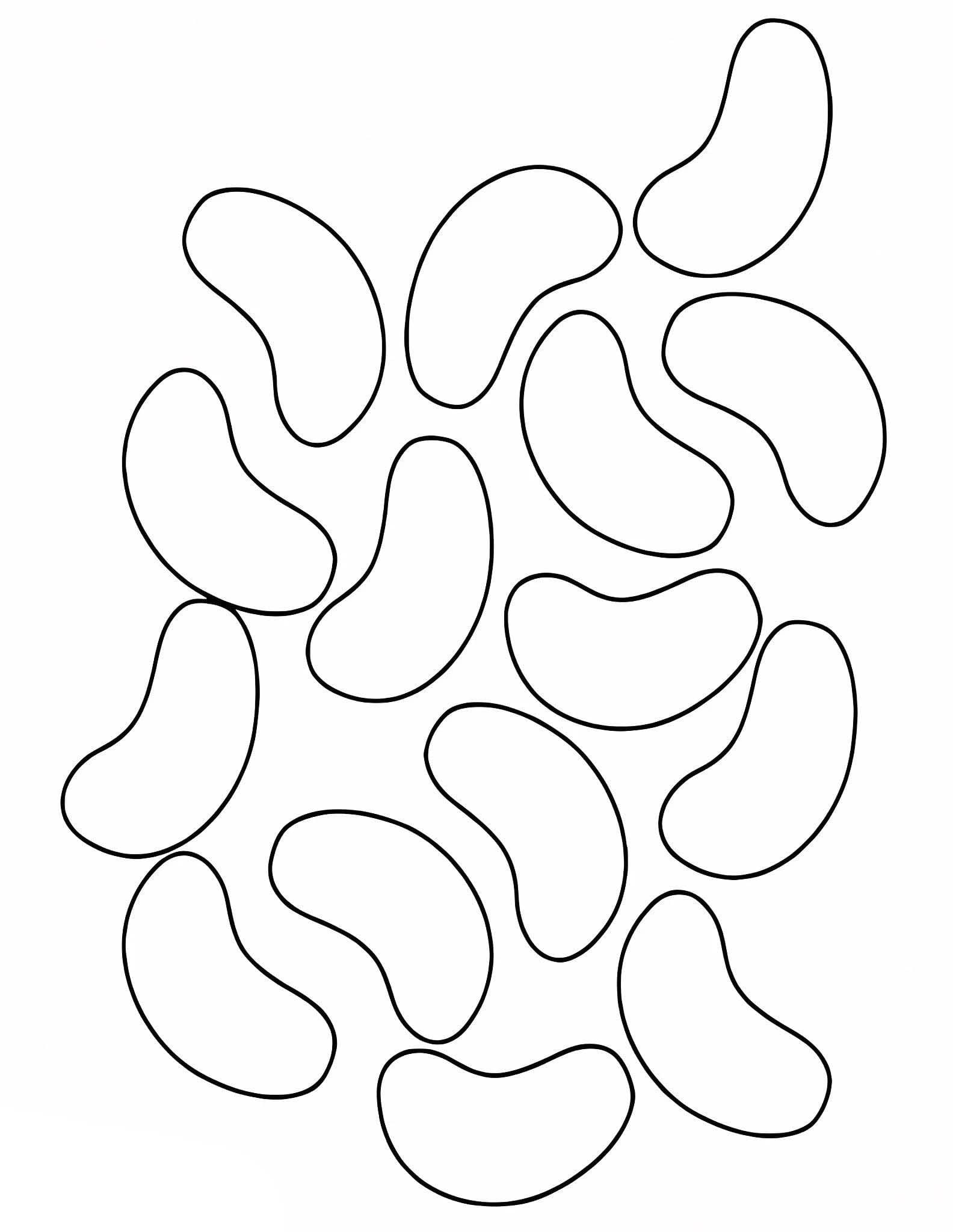 Desenhos de Desenhar Feijão simples grátis para colorir