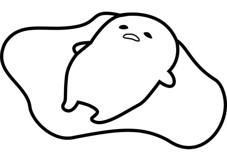 Desenhos de Desenhar Gudetama preguiçoso imprimir para colorir