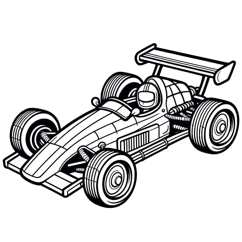 Desenhos de Desenhe Carro de Corrida básico para colorir