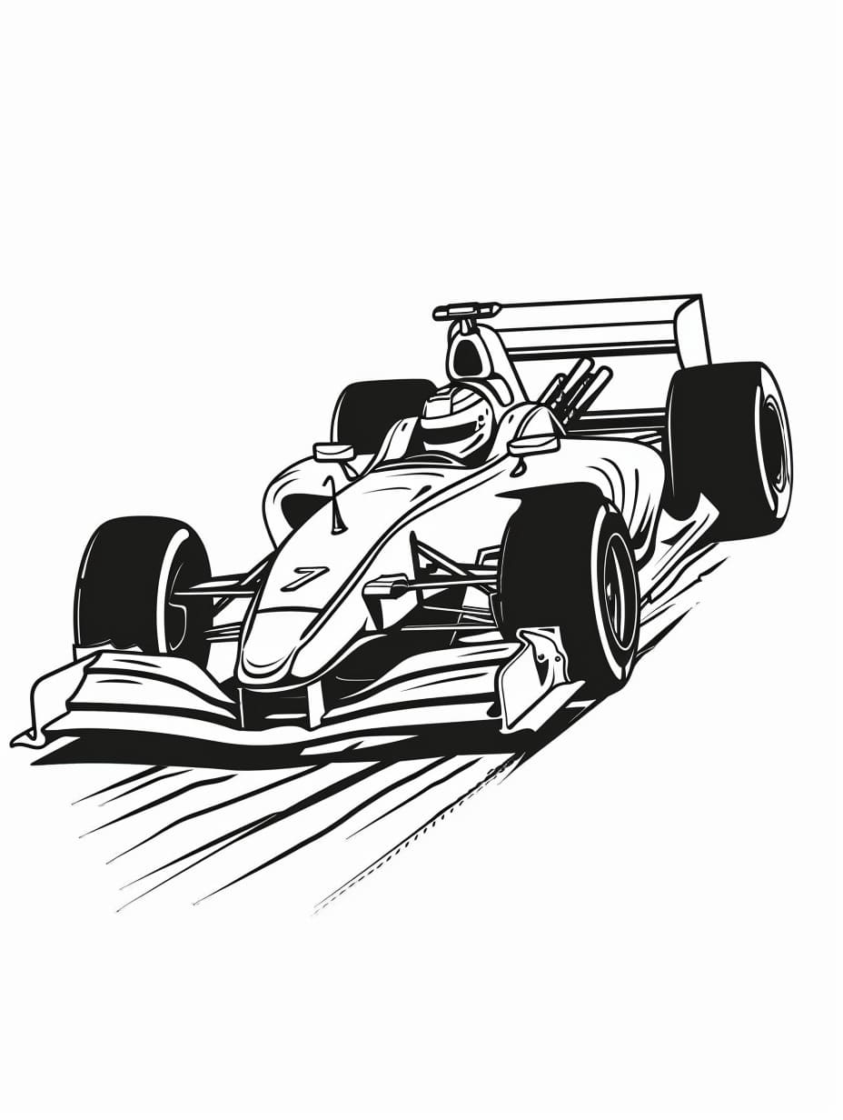 Desenhos de Desenhe Carro de Corrida gratuita para colorir