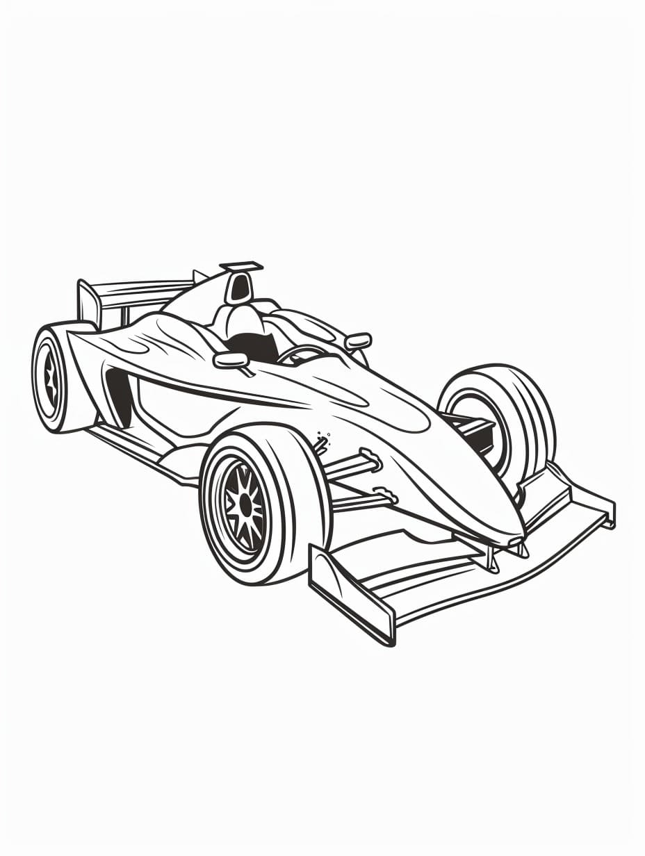 Desenhos de Desenhe Carro de Corrida impressão para colorir