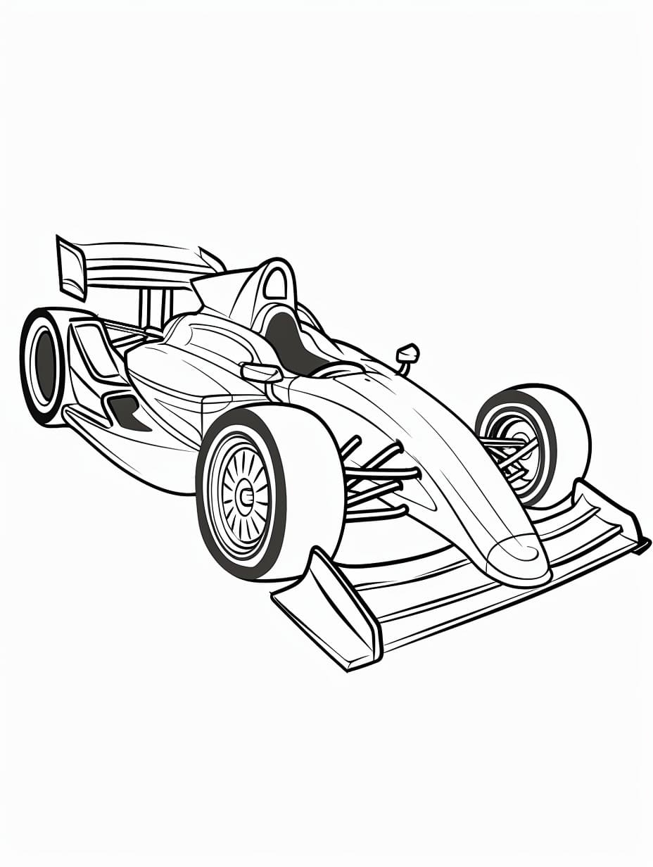 Desenhos de Desenhe Carro de Corrida para crianças para colorir
