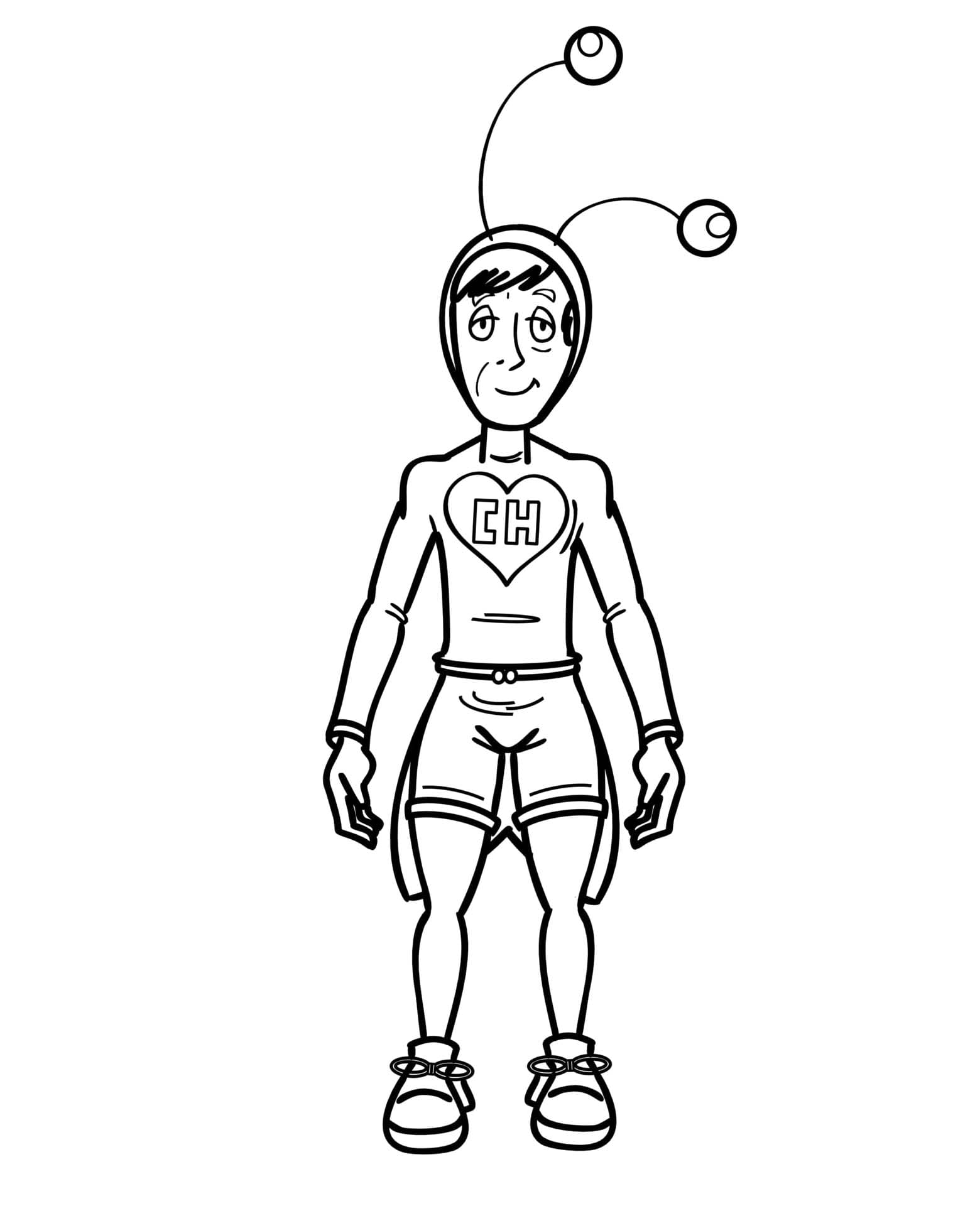 Desenhos de Desenhe Chapolin simples para colorir