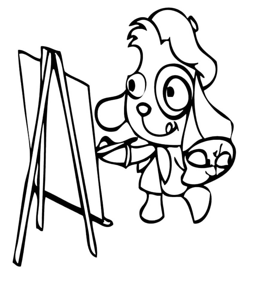 Desenhos de Desenhe Doki simples para colorir