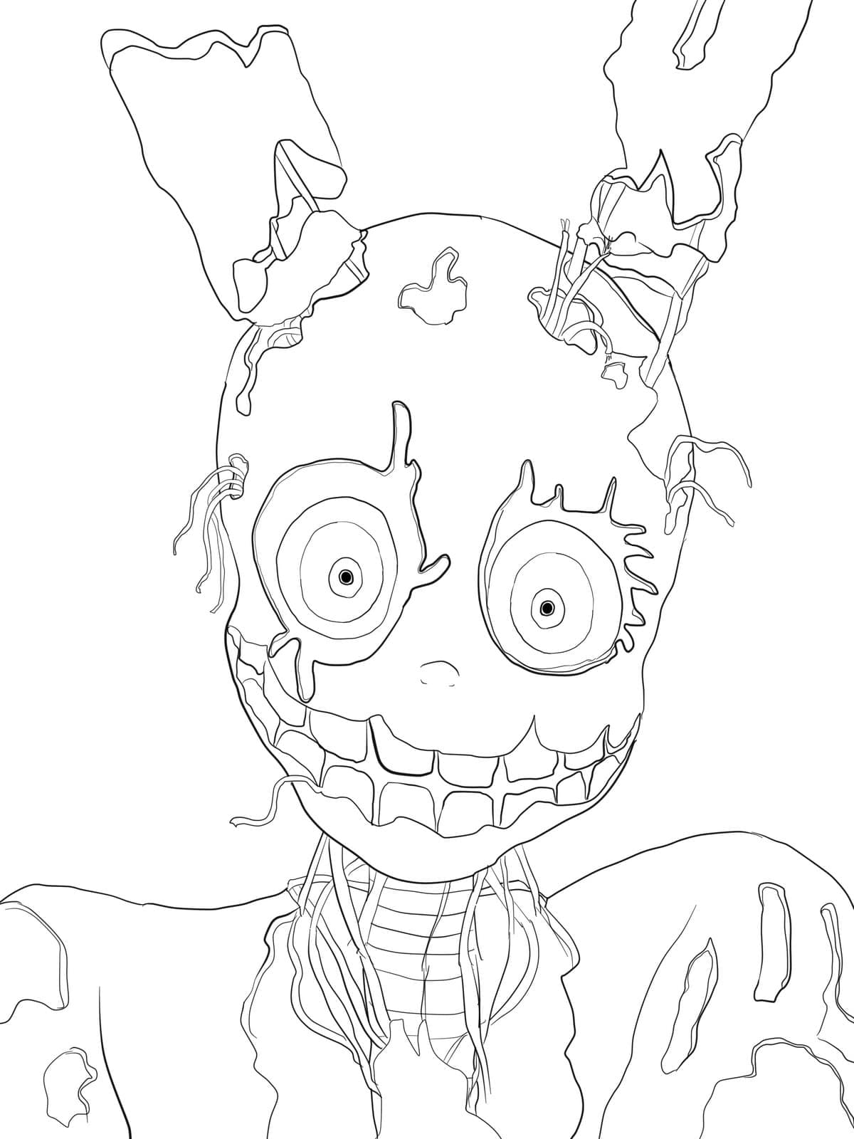 Desenhe FNAF impressão para colorir