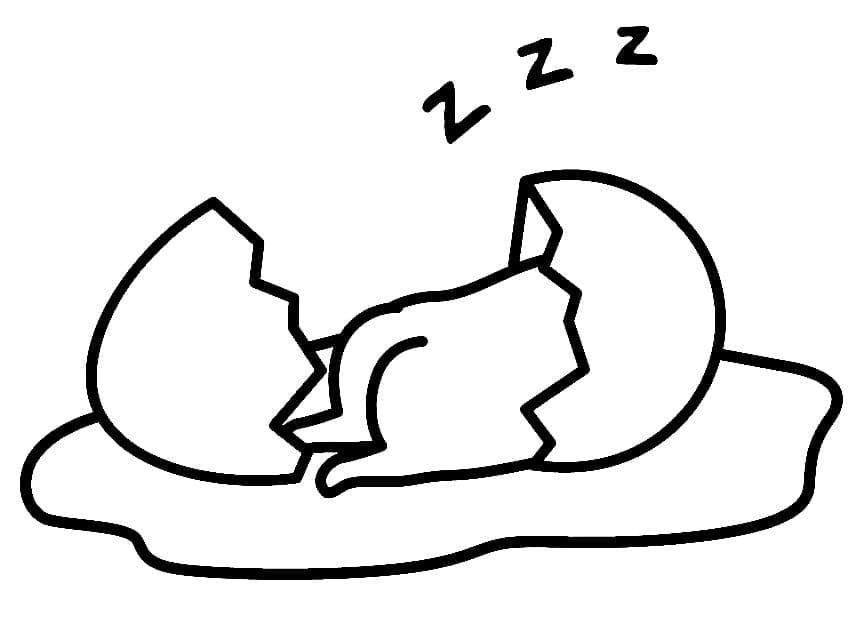 Desenhos de Desenhe Gudetama Adormecido para colorir