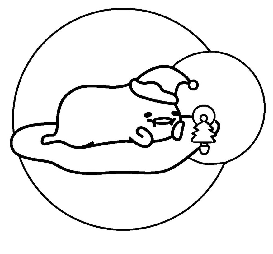 Desenhos de Desenhe Gudetama de Natal para colorir
