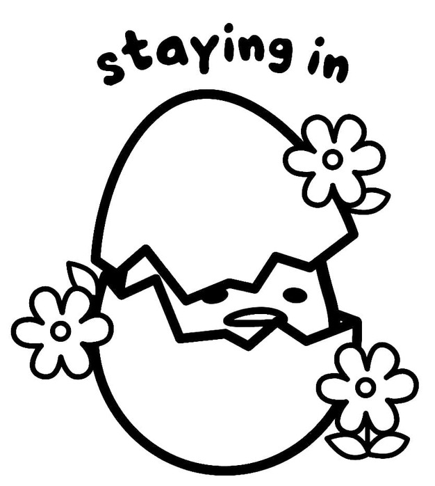 Desenhos de Desenhe Gudetama e Flores para colorir