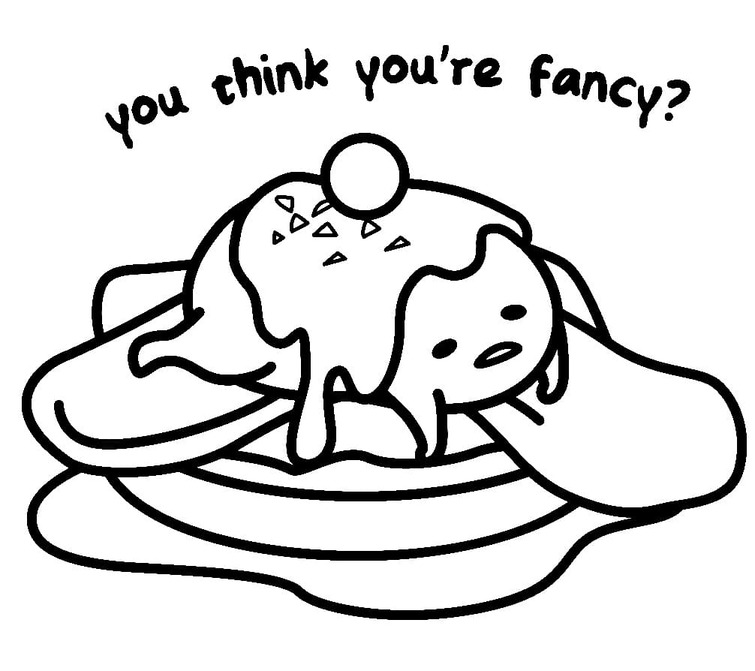 Desenhos de Desenhe Gudetama extravagante para colorir