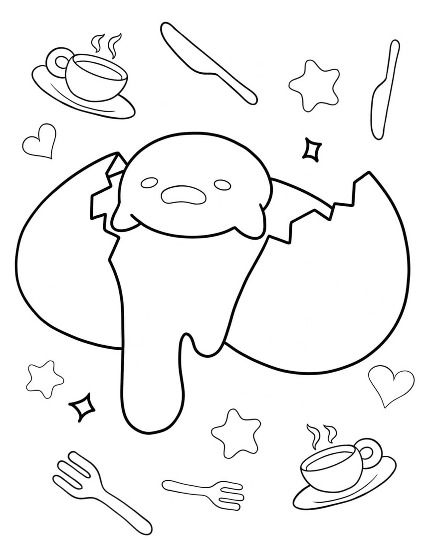 Desenhos de Desenhe Gudetama imprimir para colorir