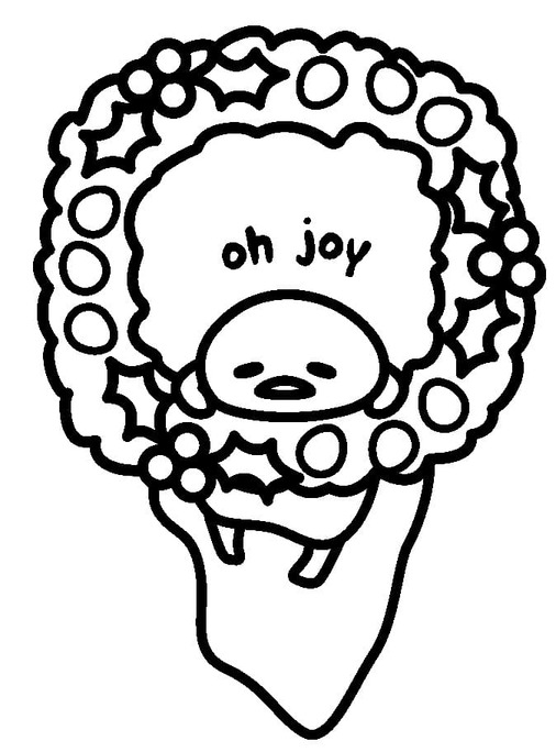Desenhos de Desenhe Gudetama no Natal para colorir
