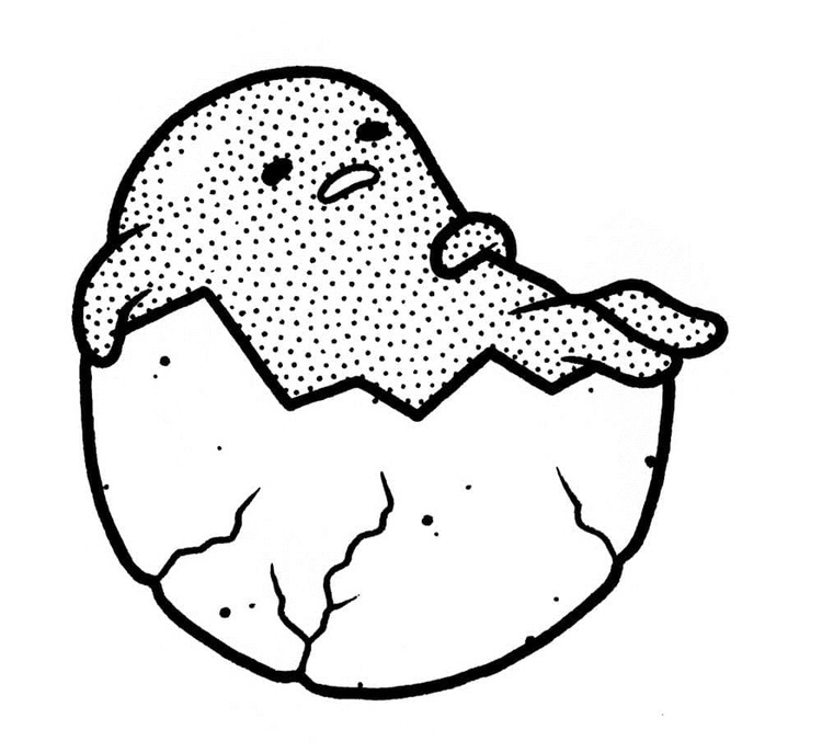 Desenhos de Desenhe Gudetama para crianças para colorir