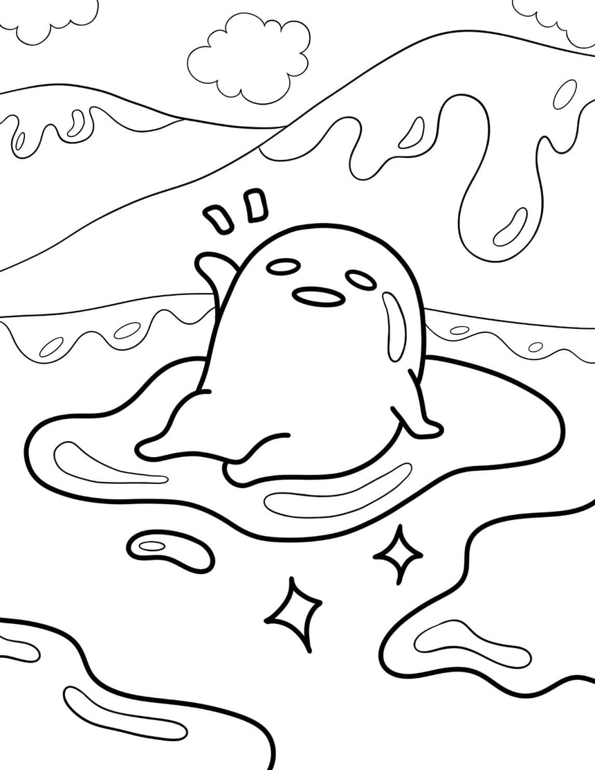 Desenhos de Desenhe Gudetama para imprimir para colorir