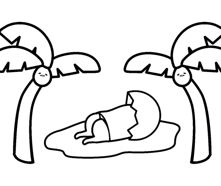 Desenhos de Desenhe Gudetama verão para colorir