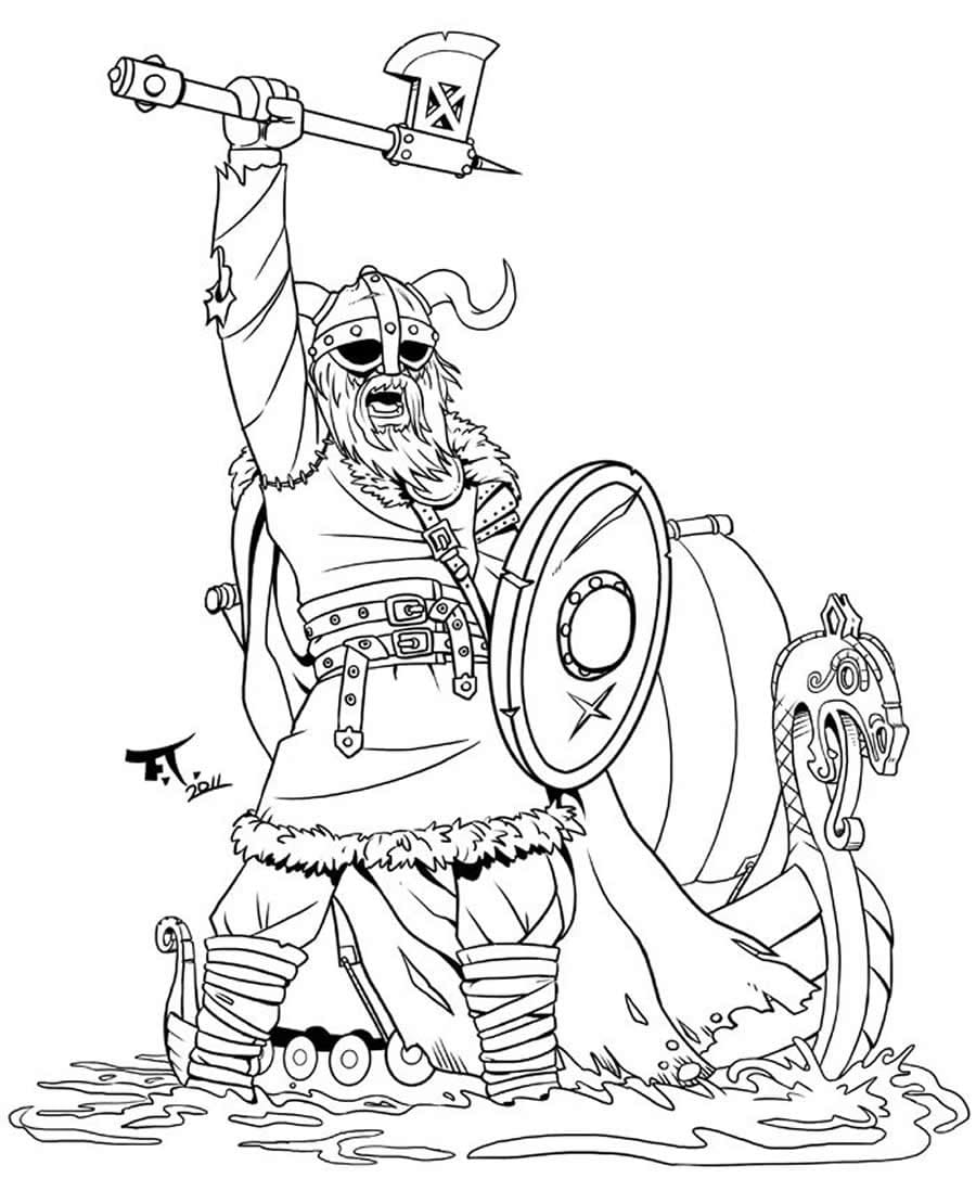 Desenhos de Desenhe Guerreiro básico para colorir