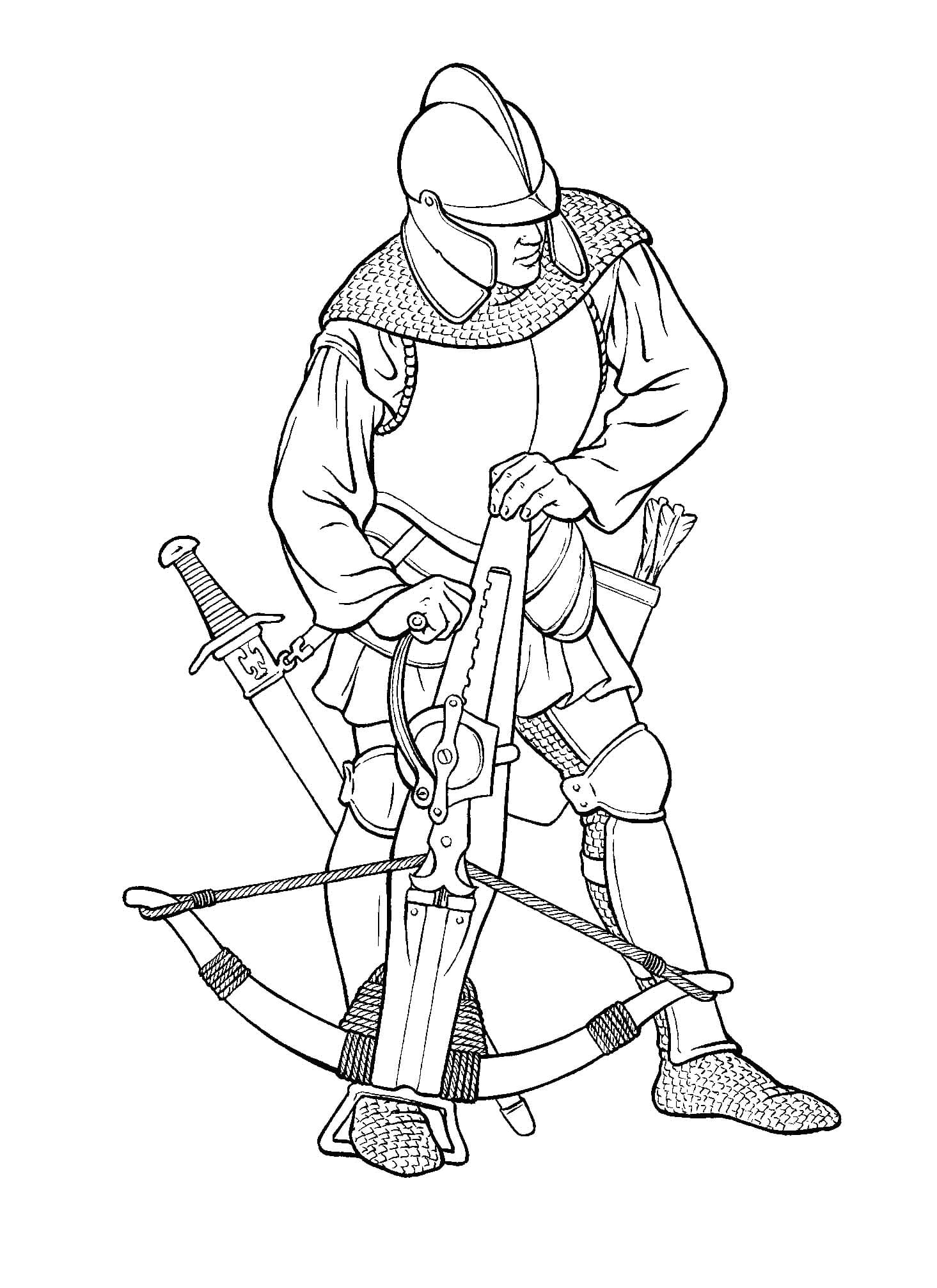 Desenhos de Desenhe Guerreiro impressão para colorir