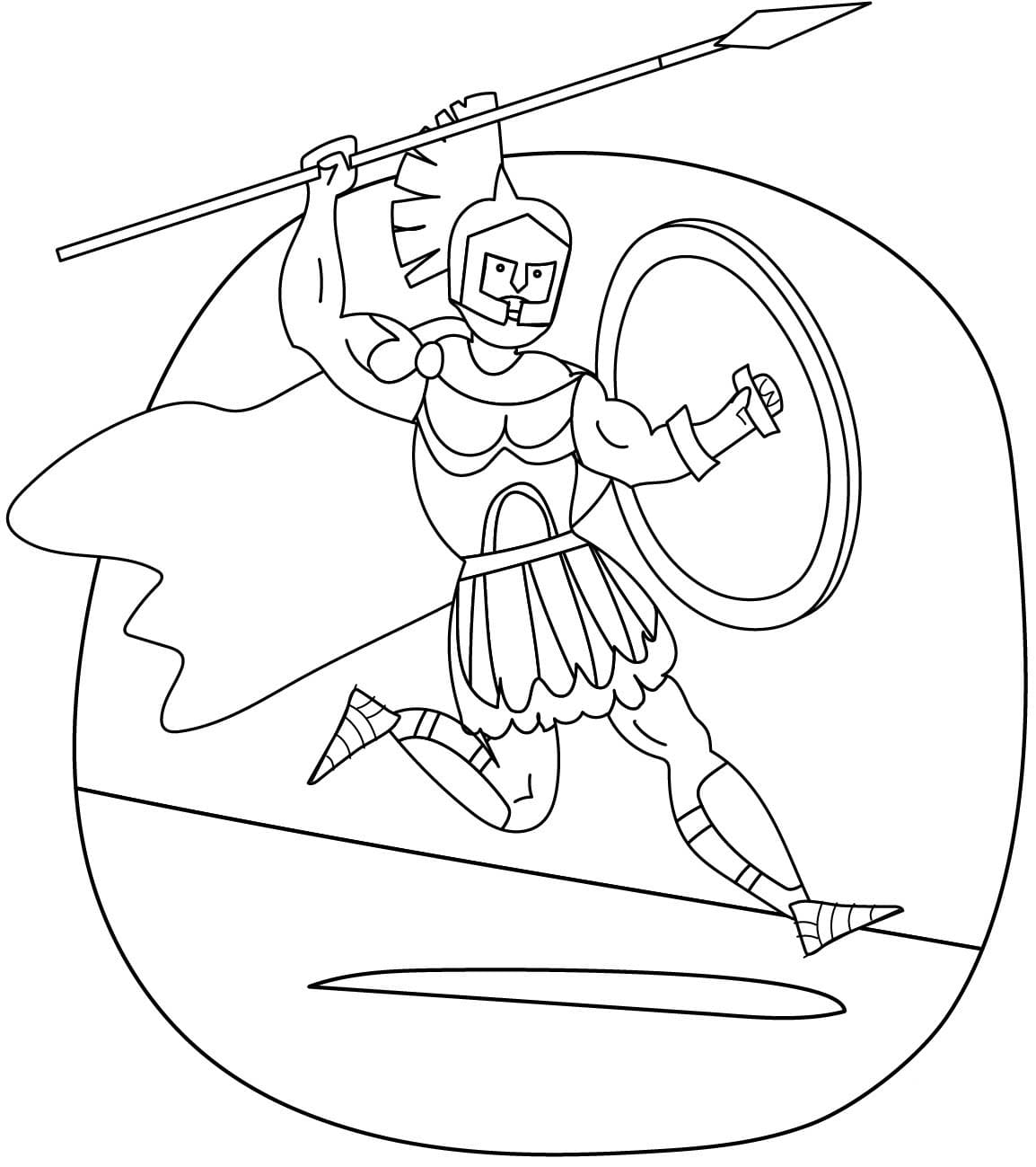 Desenhos de Desenhe Guerreiro imprimível para colorir