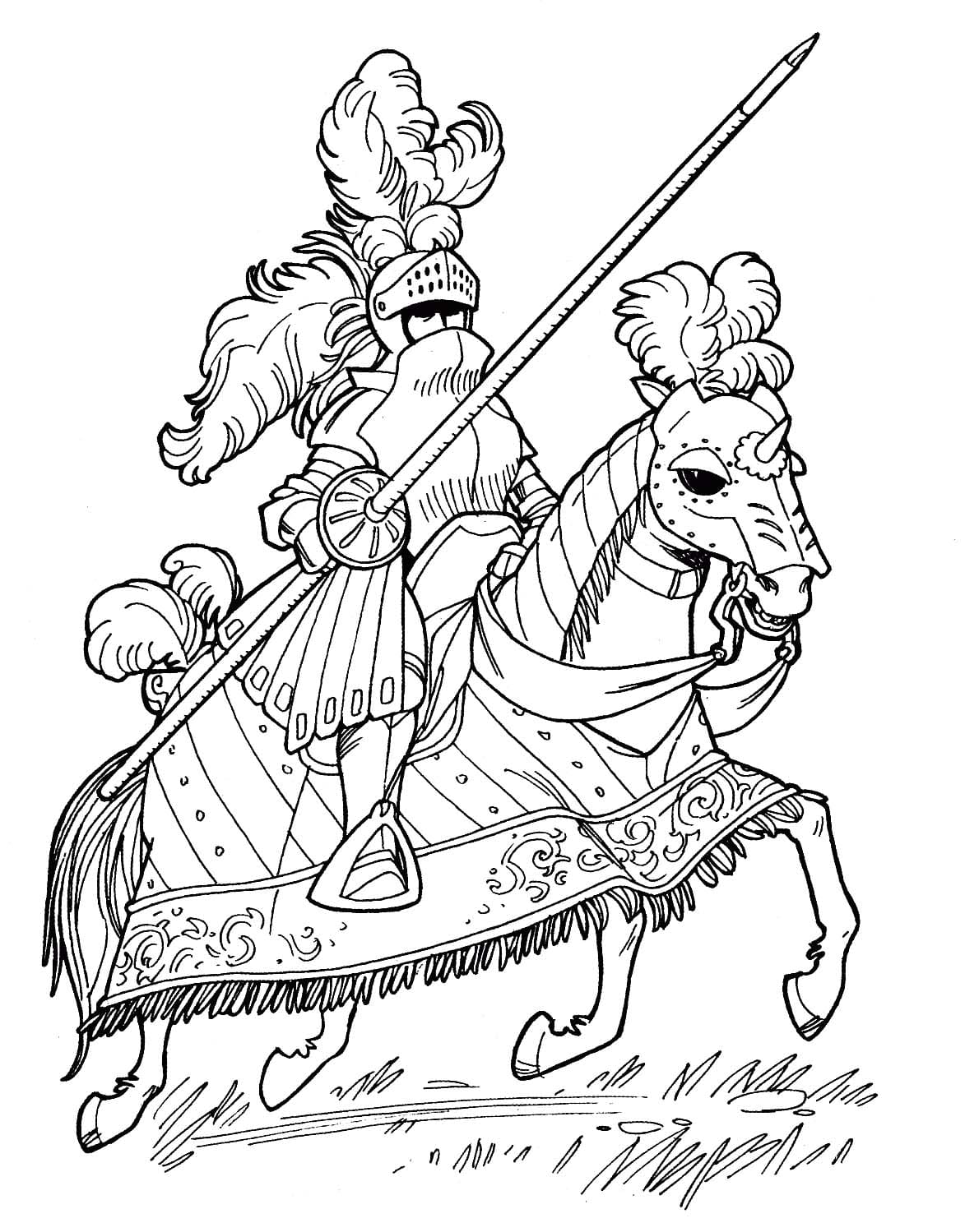 Desenhos de Desenhe Guerreiro para colorir