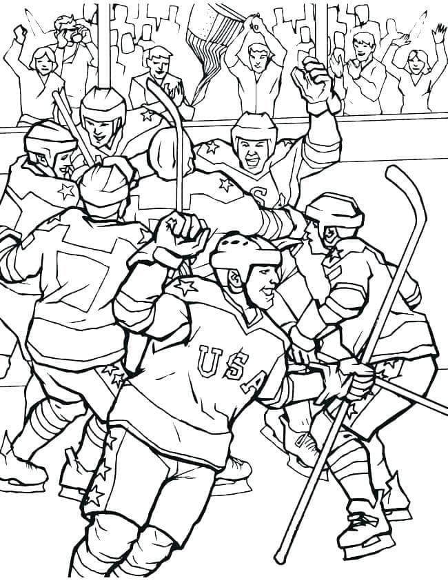 Desenhos de Desenhe Hockey gratuita para colorir