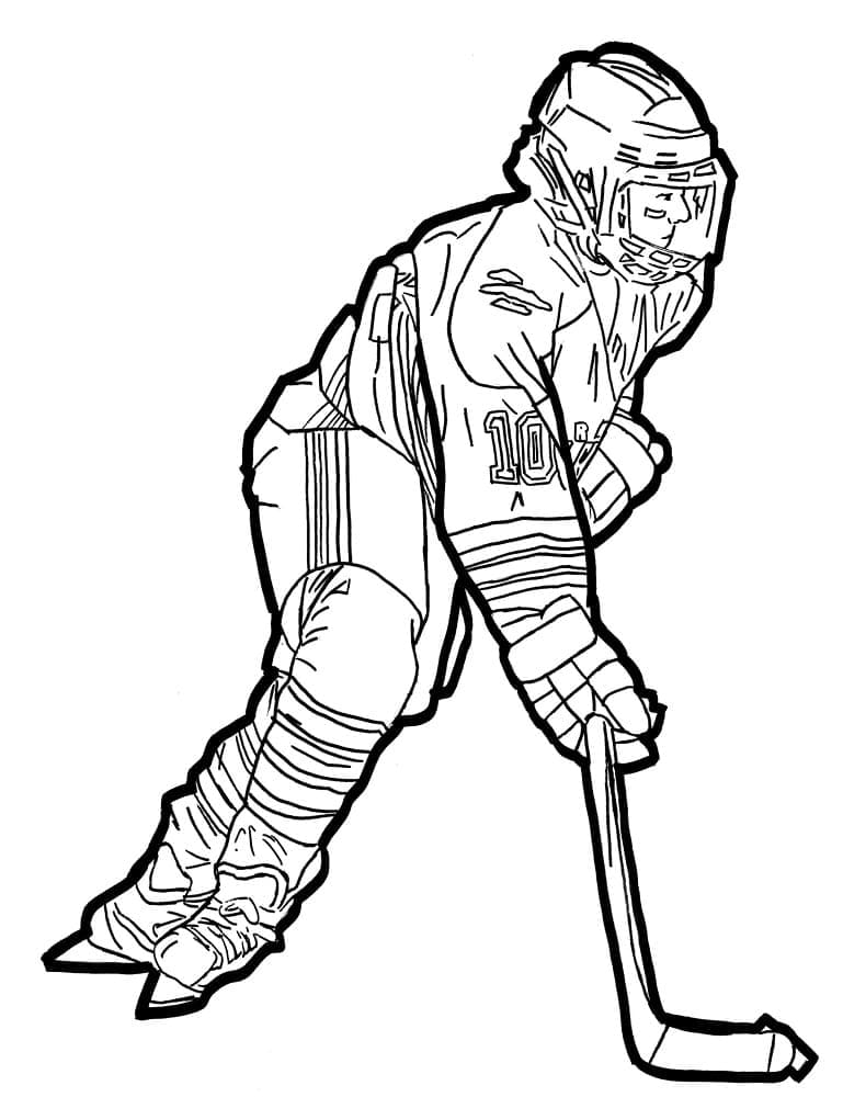 Desenhos de Desenhe Hockey simples em crianças para colorir
