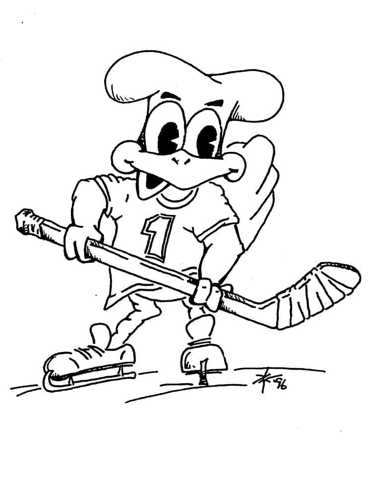 Desenhos de Desenhe Hockey simples imprimível para colorir