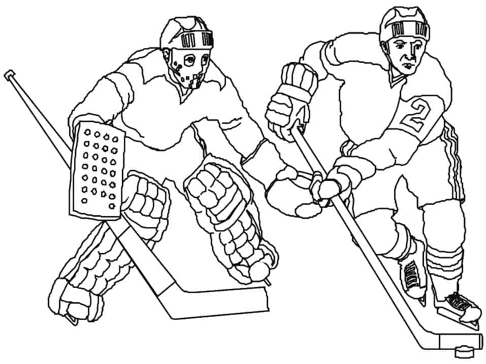 Desenhos de Desenhe Hockey simples para colorir