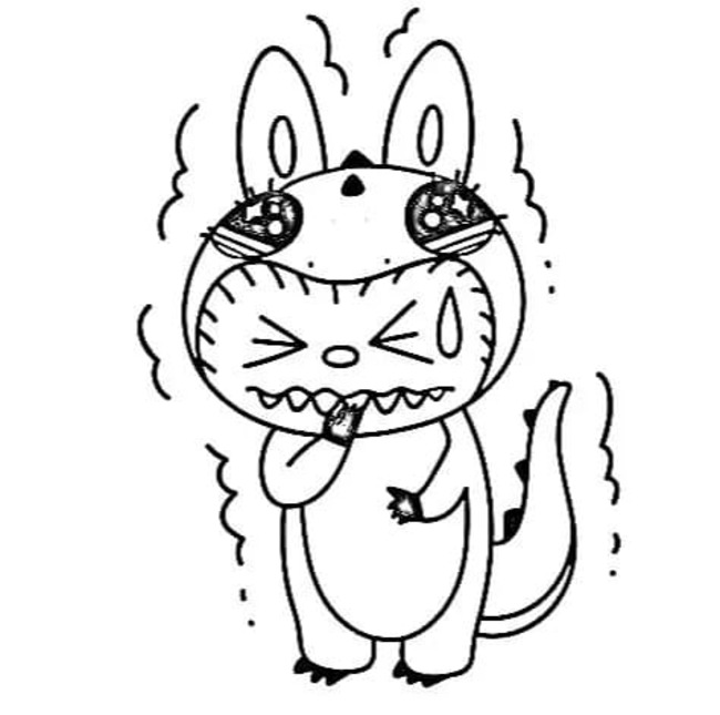 Desenhos de Desenhe Labubu 6 para colorir