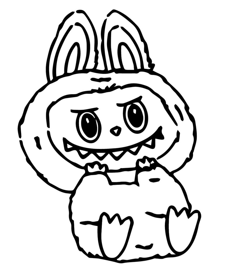 Desenhos de Desenhe Labubu fácil em crianças para colorir