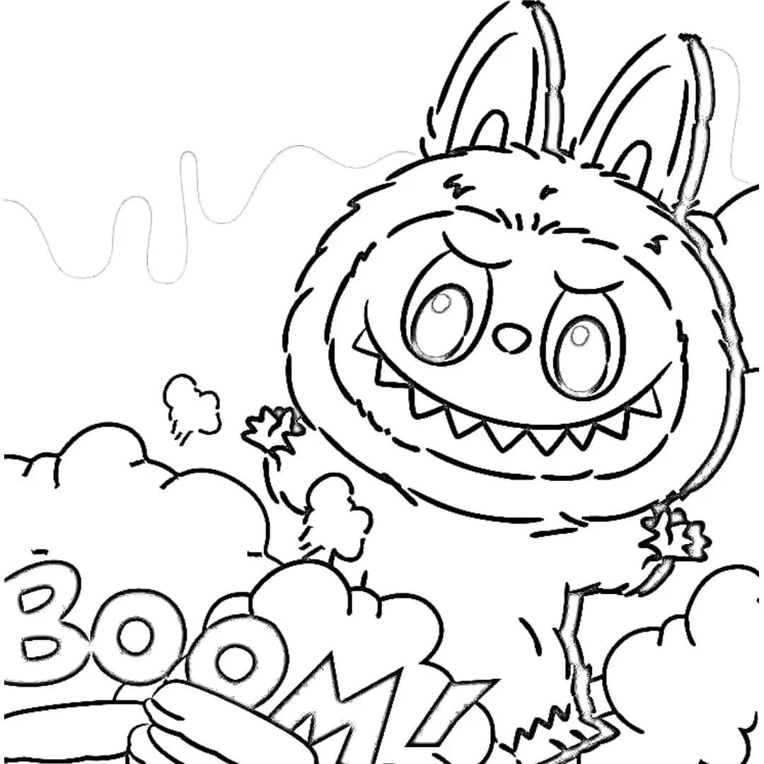 Desenhos de Desenhe Labubu fácil para colorir