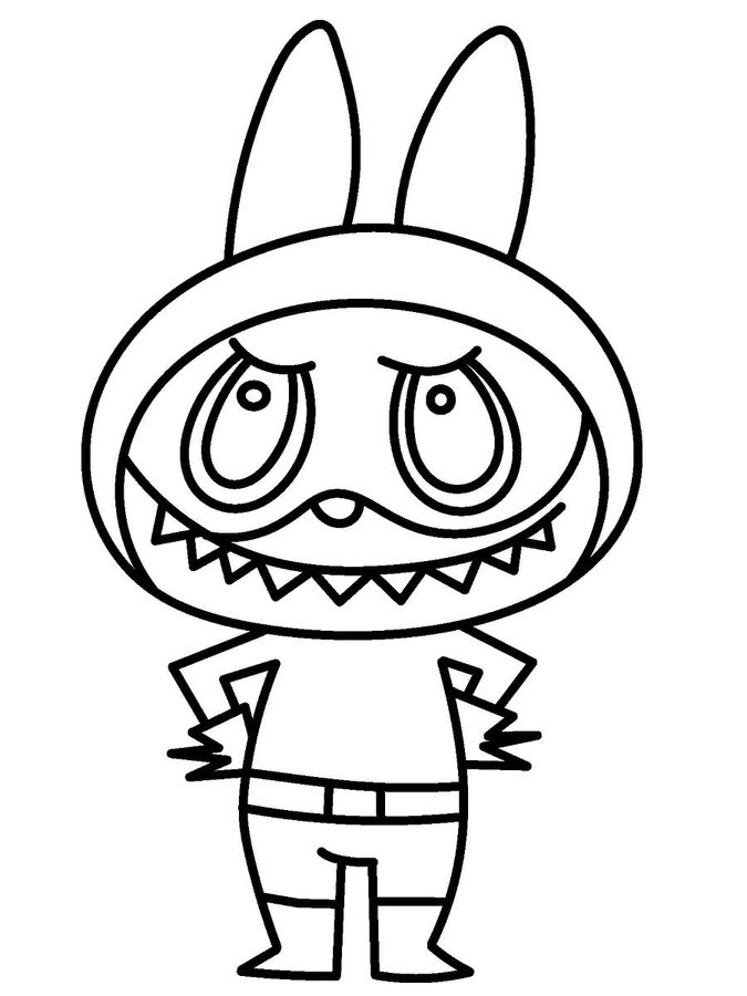 Desenhos de Desenhe Labubu grátis para crianças para colorir