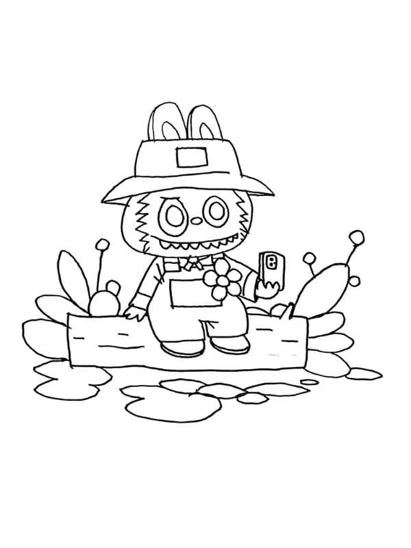Desenhos de Desenhe Labubu para crianças para colorir