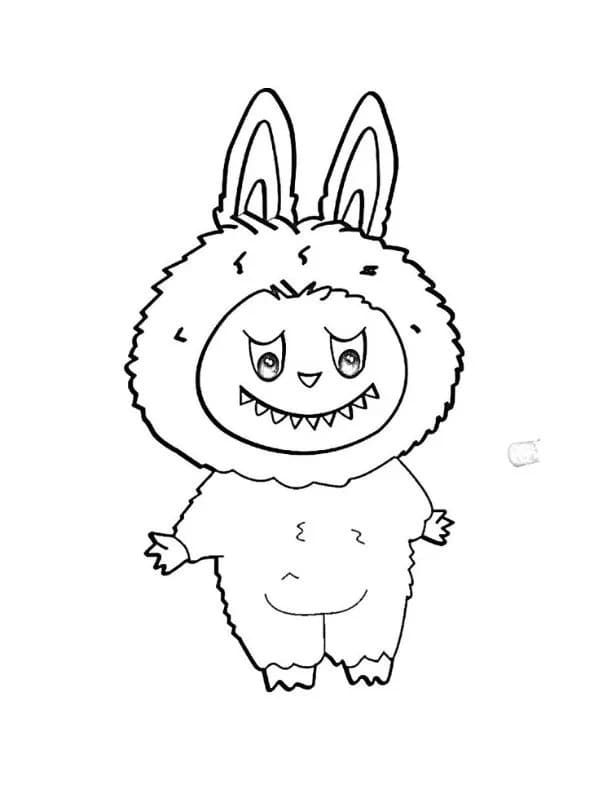Desenhos de Desenhe Labubu singelo para colorir
