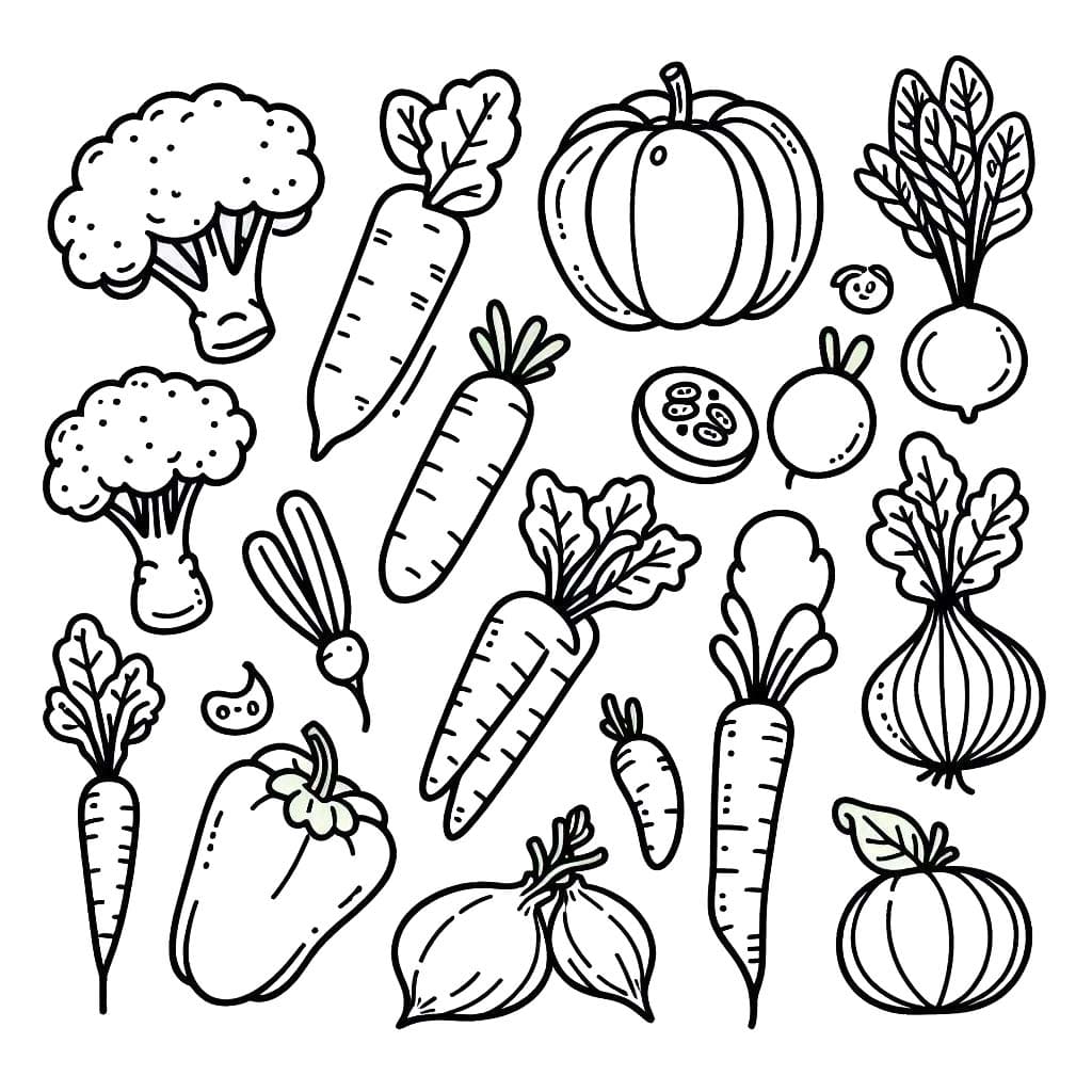 Desenhe Legumes 1 para colorir