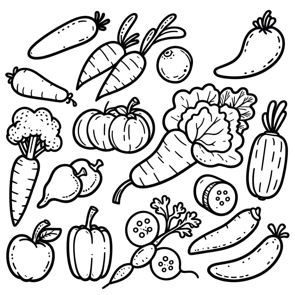Desenhe Legumes 2 para colorir
