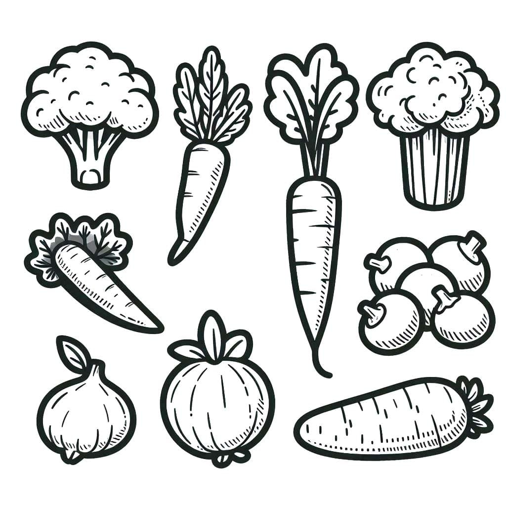 Desenhe Legumes 3 para colorir