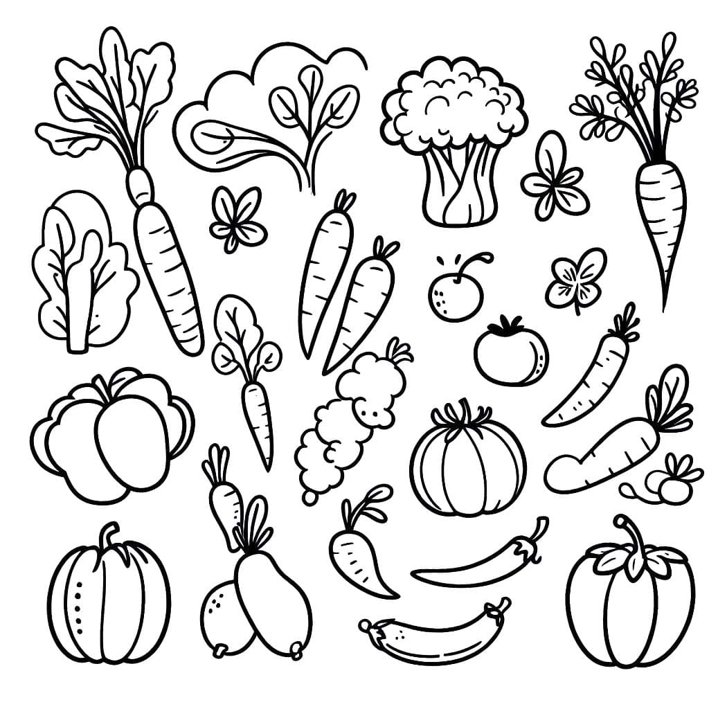 Desenhe Legumes 5 para colorir